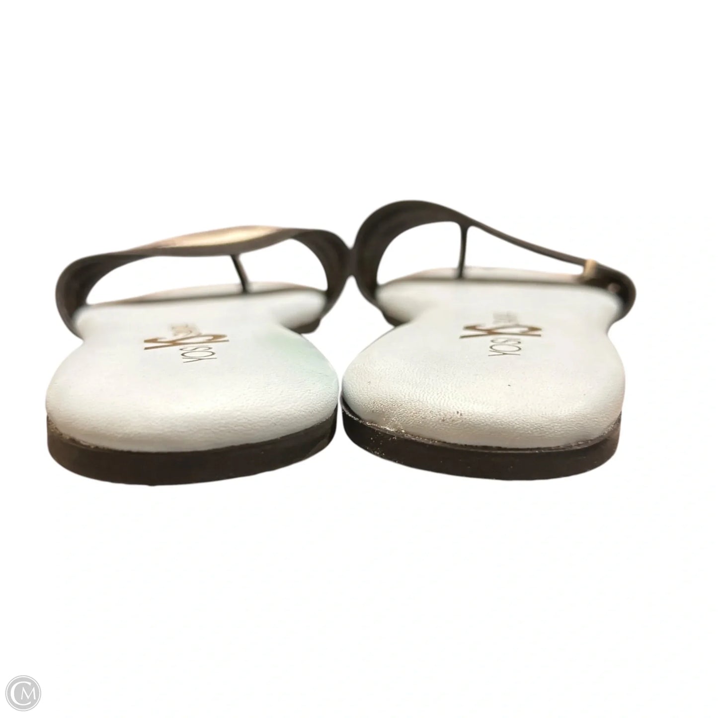 Sandals Flip Flops By Yosi Samra In Black & White, Size: 7