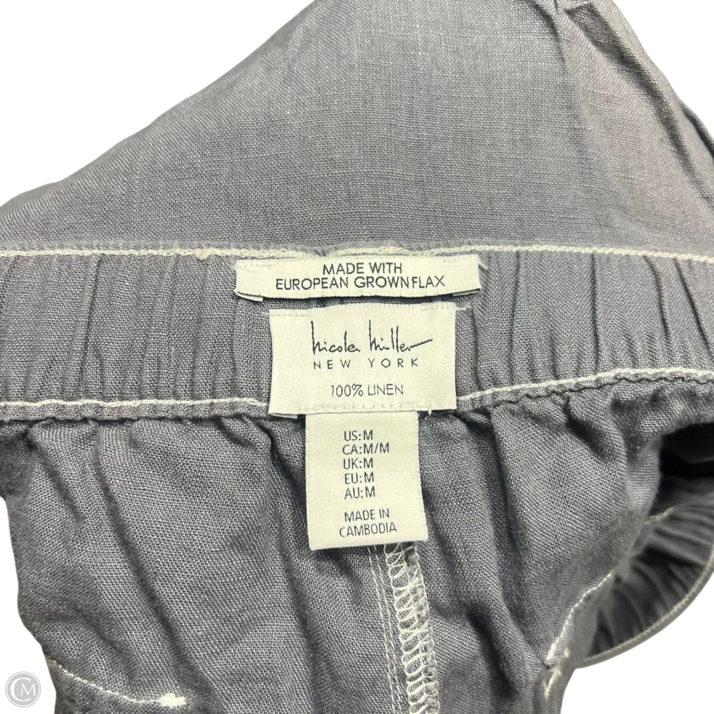 Pants Joggers By Nicole Miller In Grey, Size: M