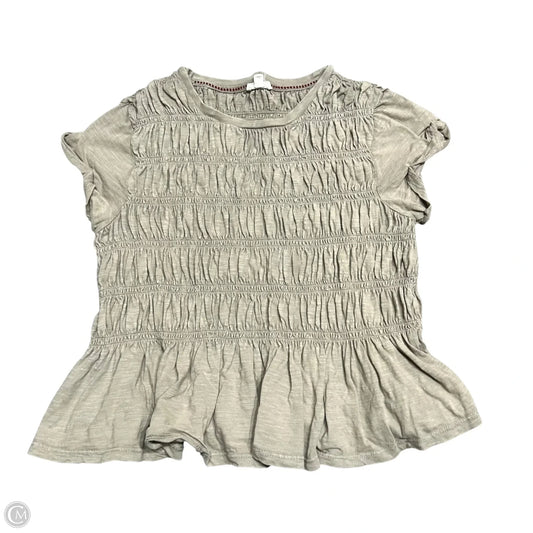 Top Short Sleeve By Pilcro In Taupe, Size: S