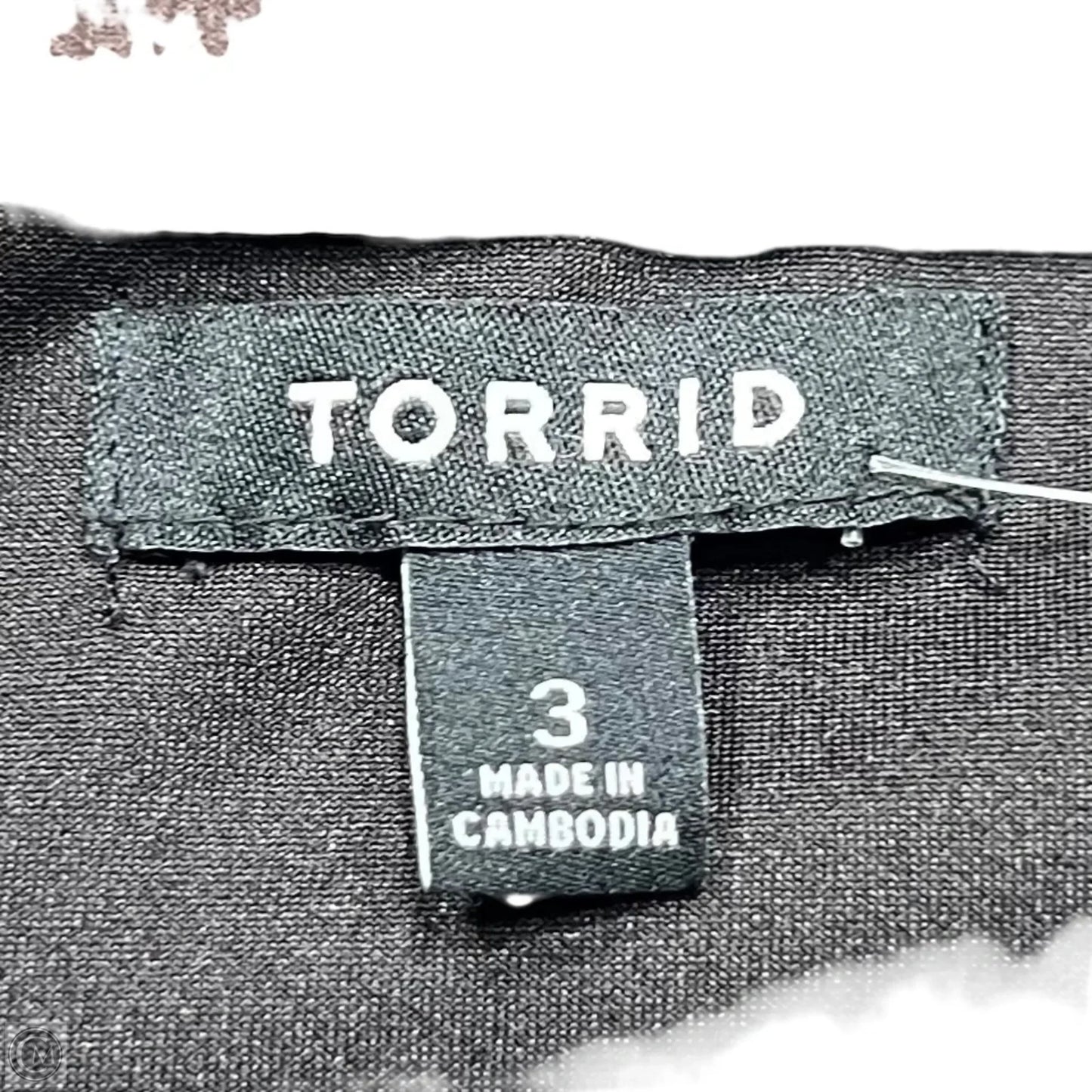 Top Long Sleeve By Torrid In Brown, Size: 3x