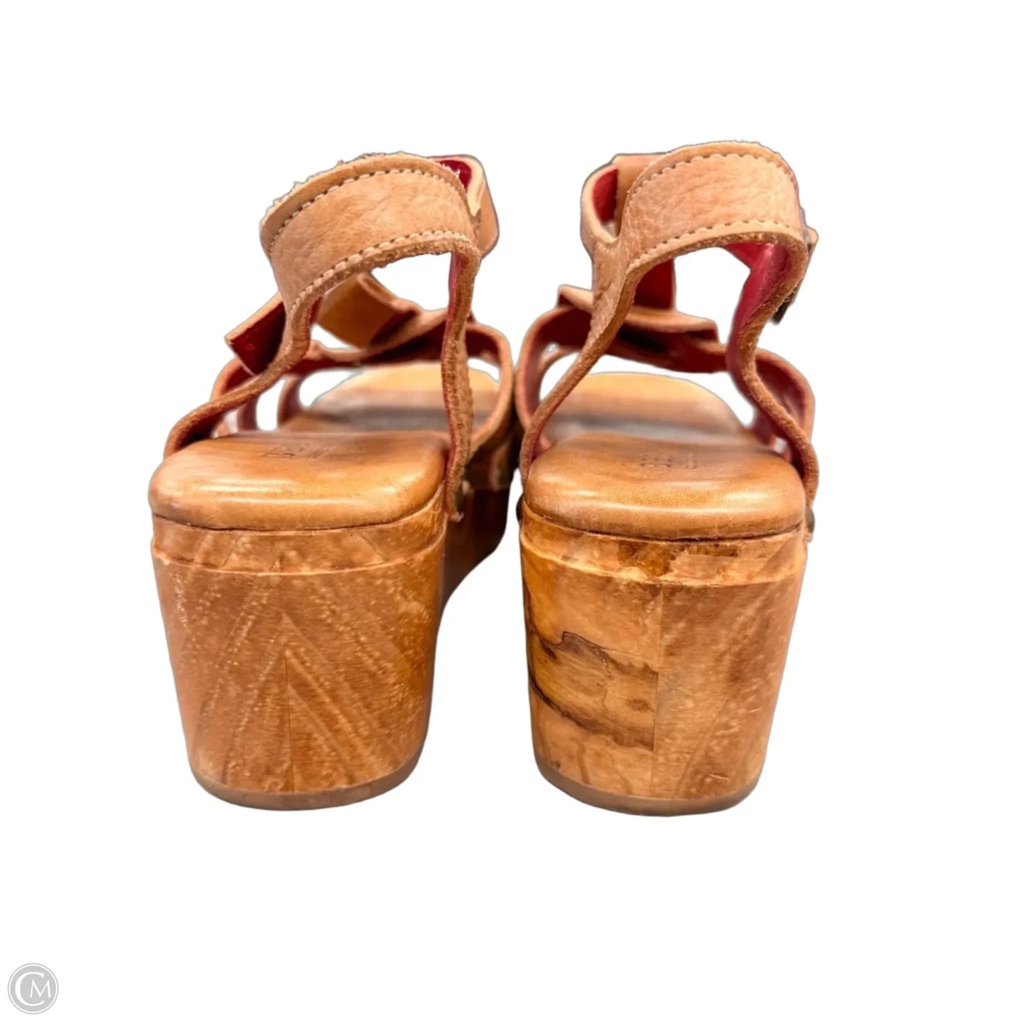 Sandals Heels Platform By Bed Stu In Brown, Size: 7.5