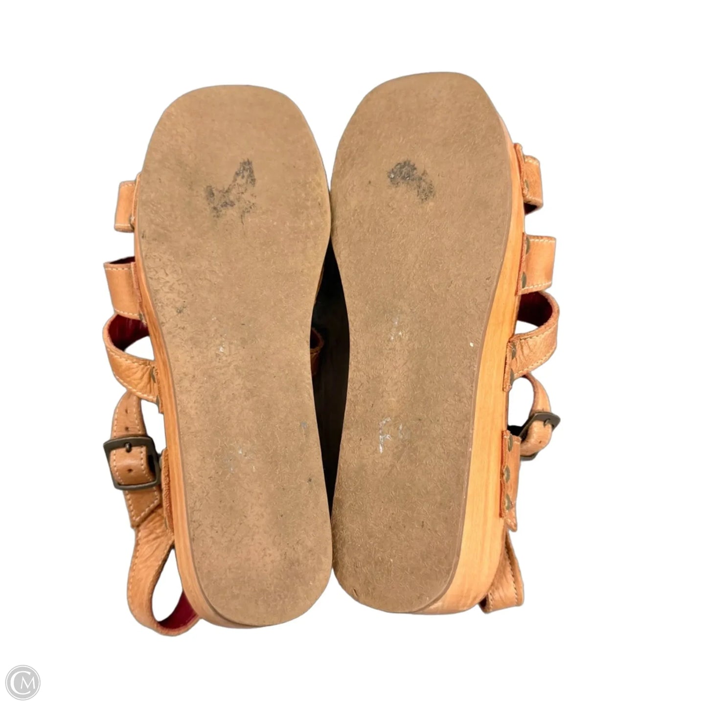 Sandals Heels Platform By Bed Stu In Brown, Size: 7.5
