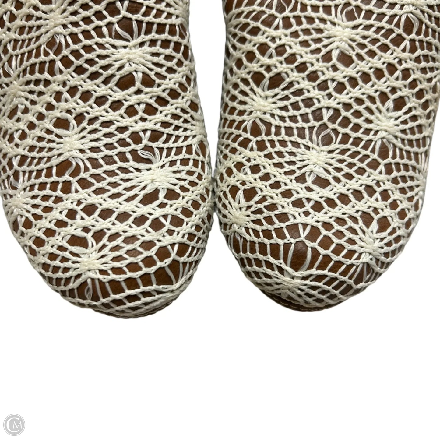 Shoes Heels Block By Korks In Brown & Cream, Size: 7