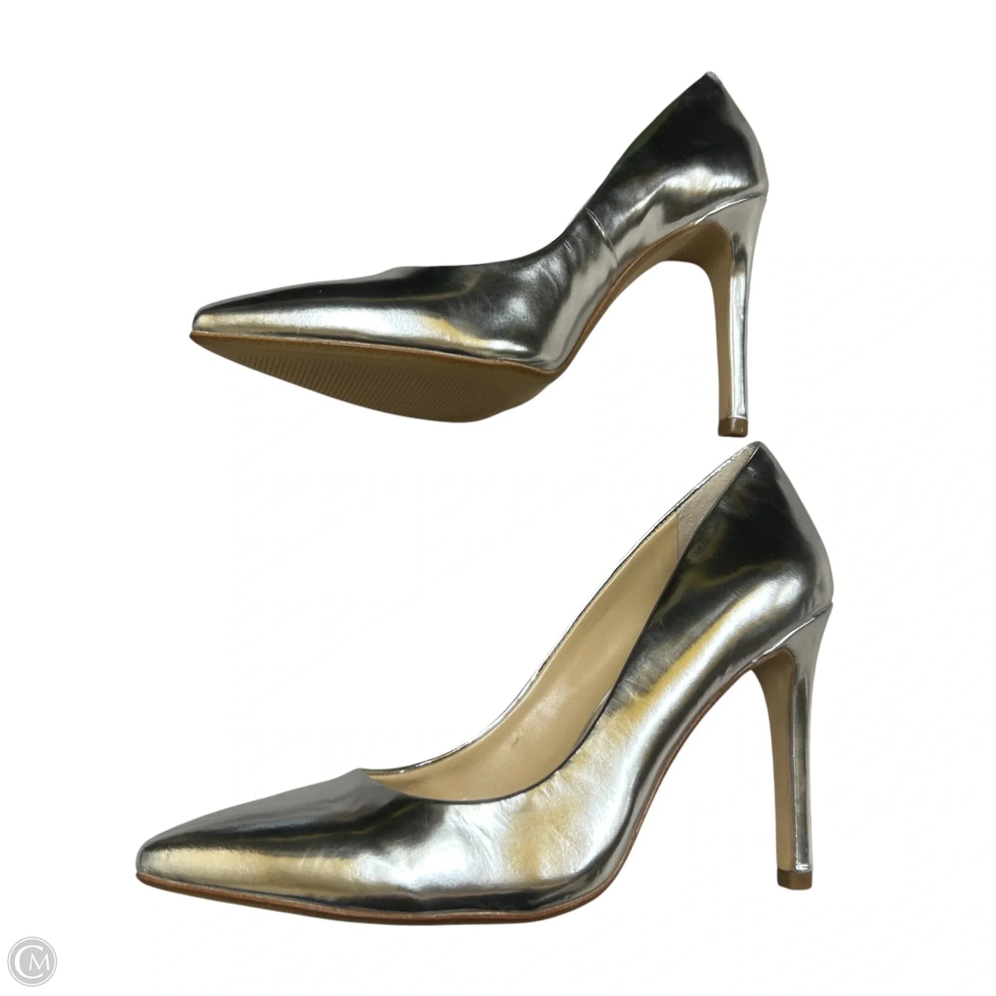 Shoes Heels Stiletto By Banana Republic In Silver, Size: 7