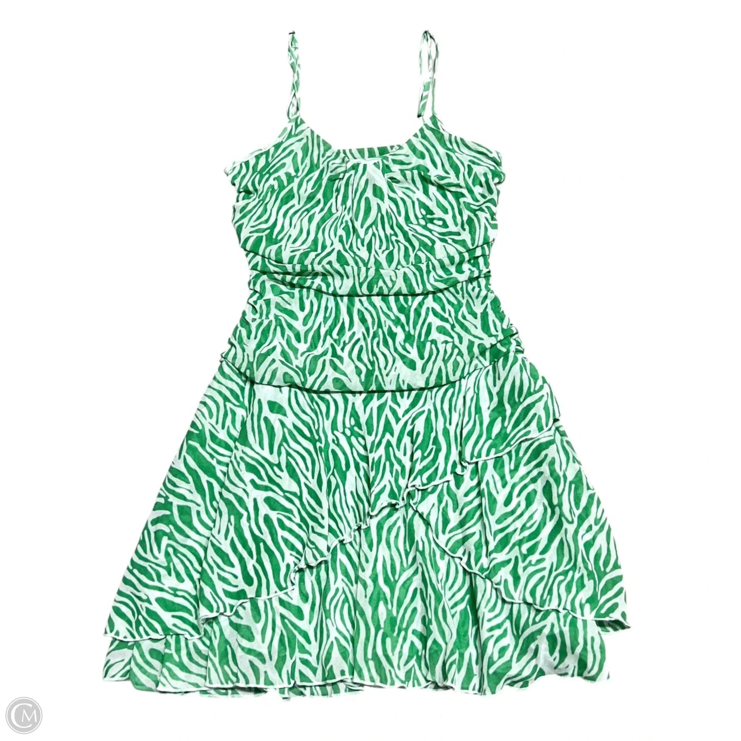 Dress Designer By Diane Von Furstenberg In Green & White, Size: Xs