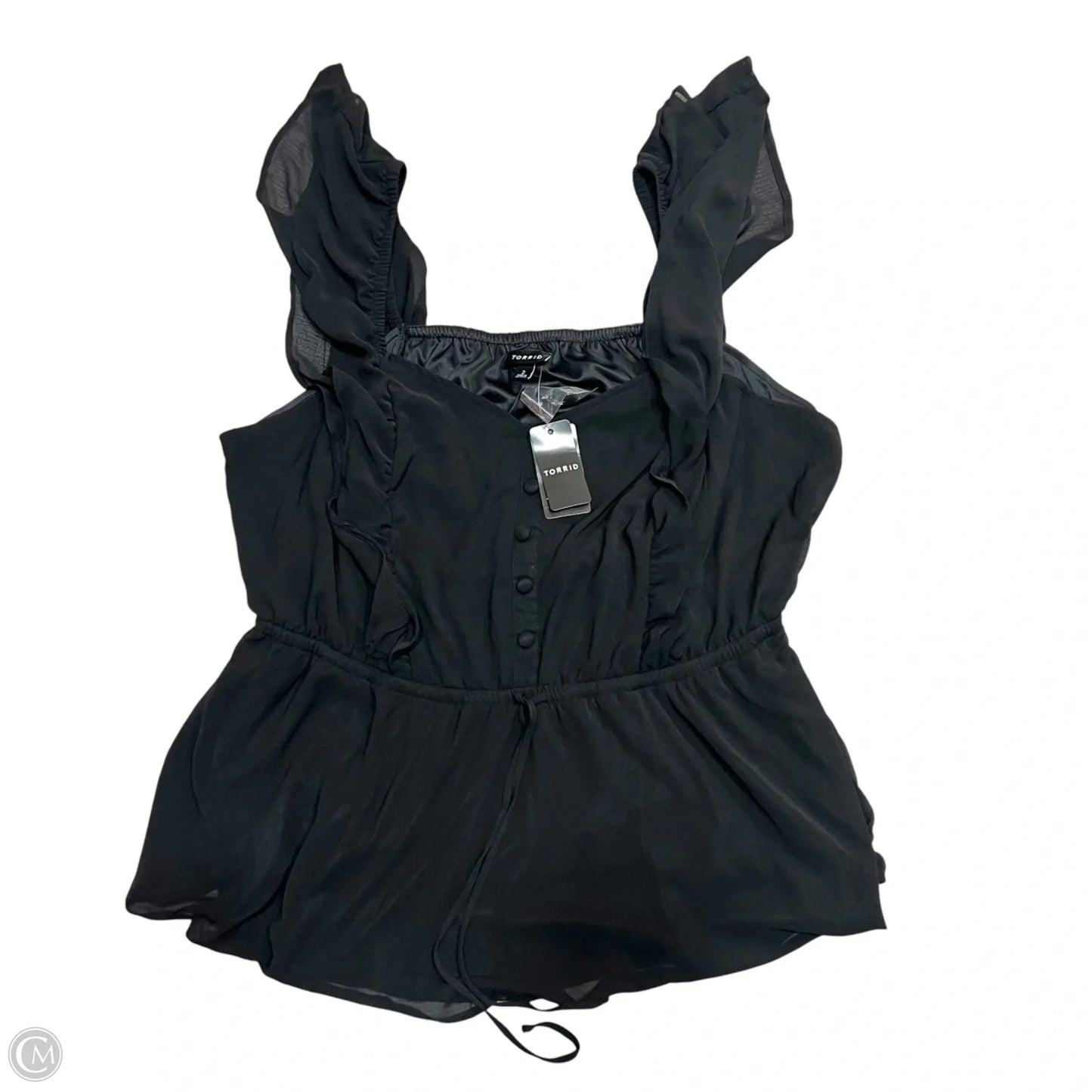 Top Short Sleeve By Torrid In Black, Size: 2x