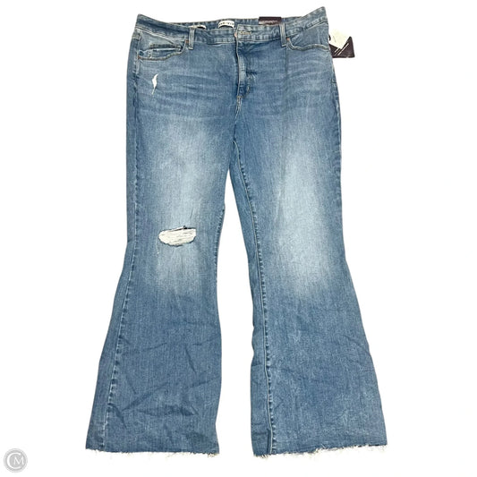 Jeans Flared By Ava & Viv In Blue Denim, Size: 22
