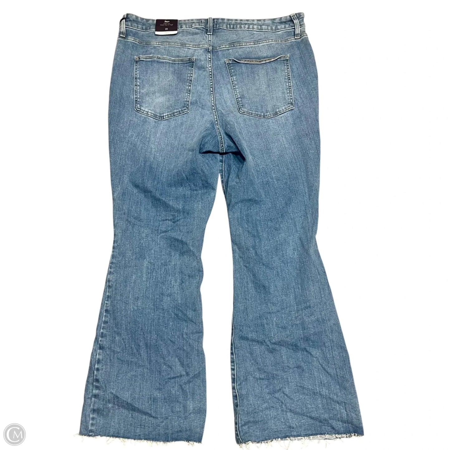 Jeans Flared By Ava & Viv In Blue Denim, Size: 22