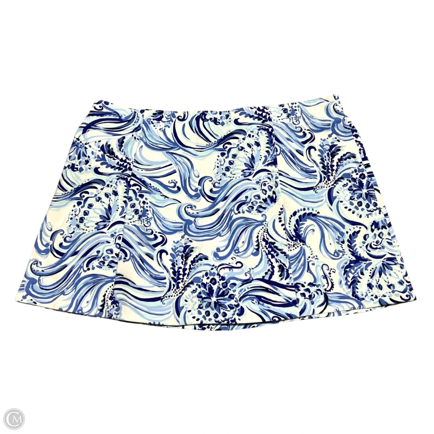 Skort Designer By Lilly Pulitzer In Blue & White, Size: Xl