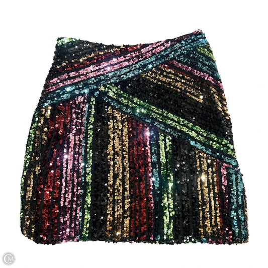 Skirt Midi By Nicole Miller In Rainbow Print, Size: 8