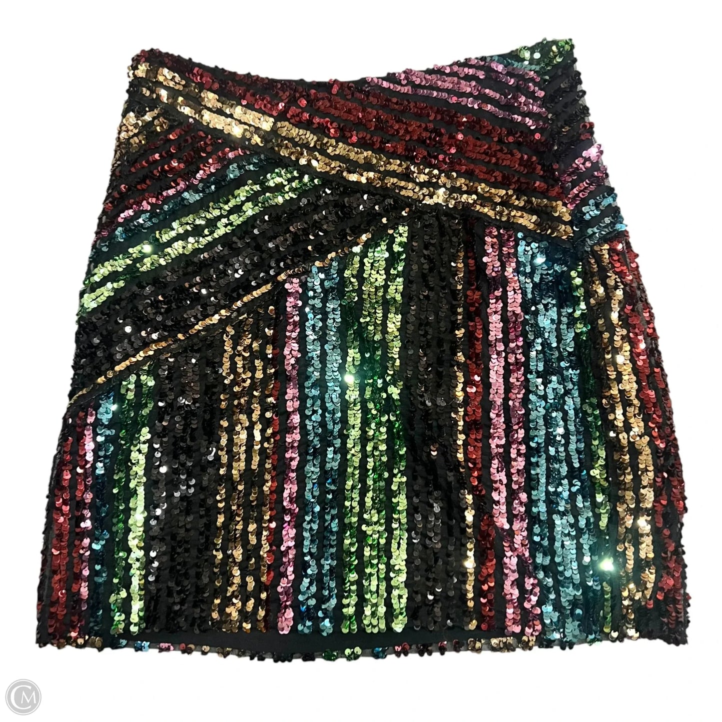 Skirt Midi By Nicole Miller In Rainbow Print, Size: 8