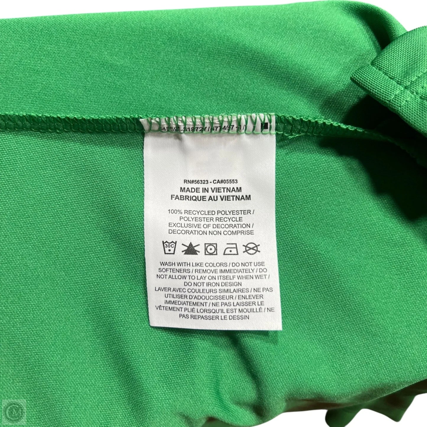 Top Short Sleeve By Nike Apparel In Green & White, Size: S
