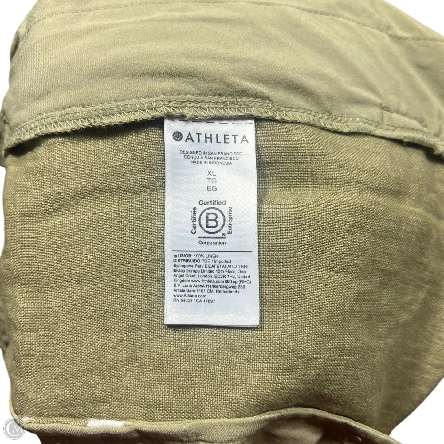 Pants Linen By Athleta In Green, Size: Xl