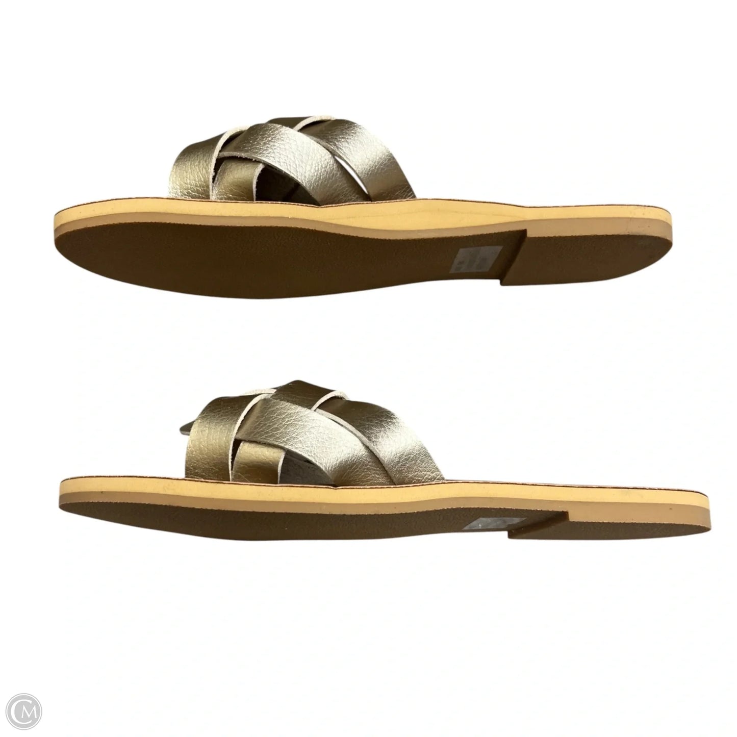 Sandals Flats By Cushionaire In Gold, Size: 10