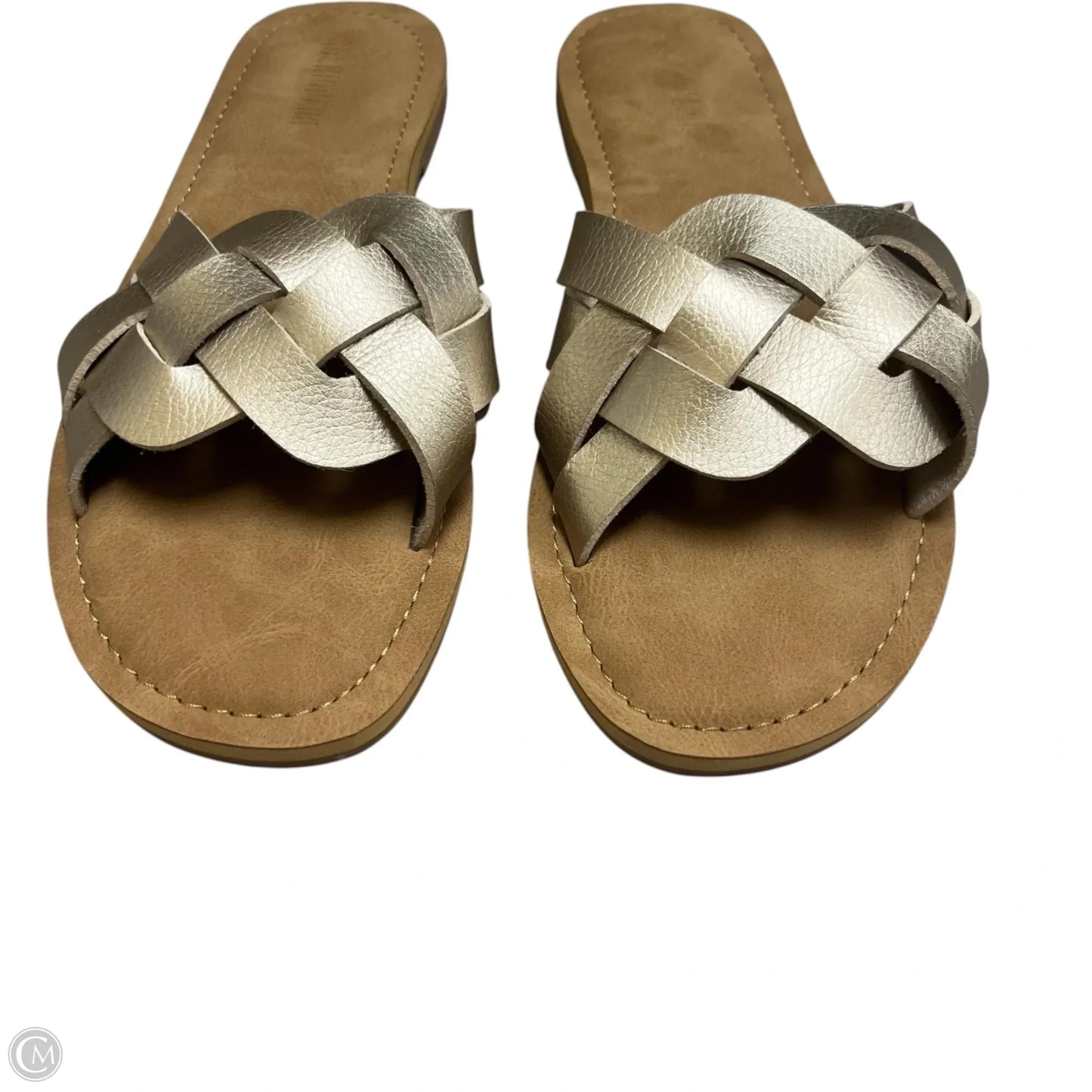 Sandals Flats By Cushionaire In Gold, Size: 10