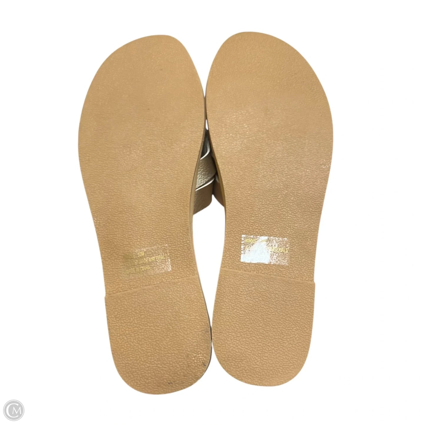 Sandals Flats By Cushionaire In Gold, Size: 10