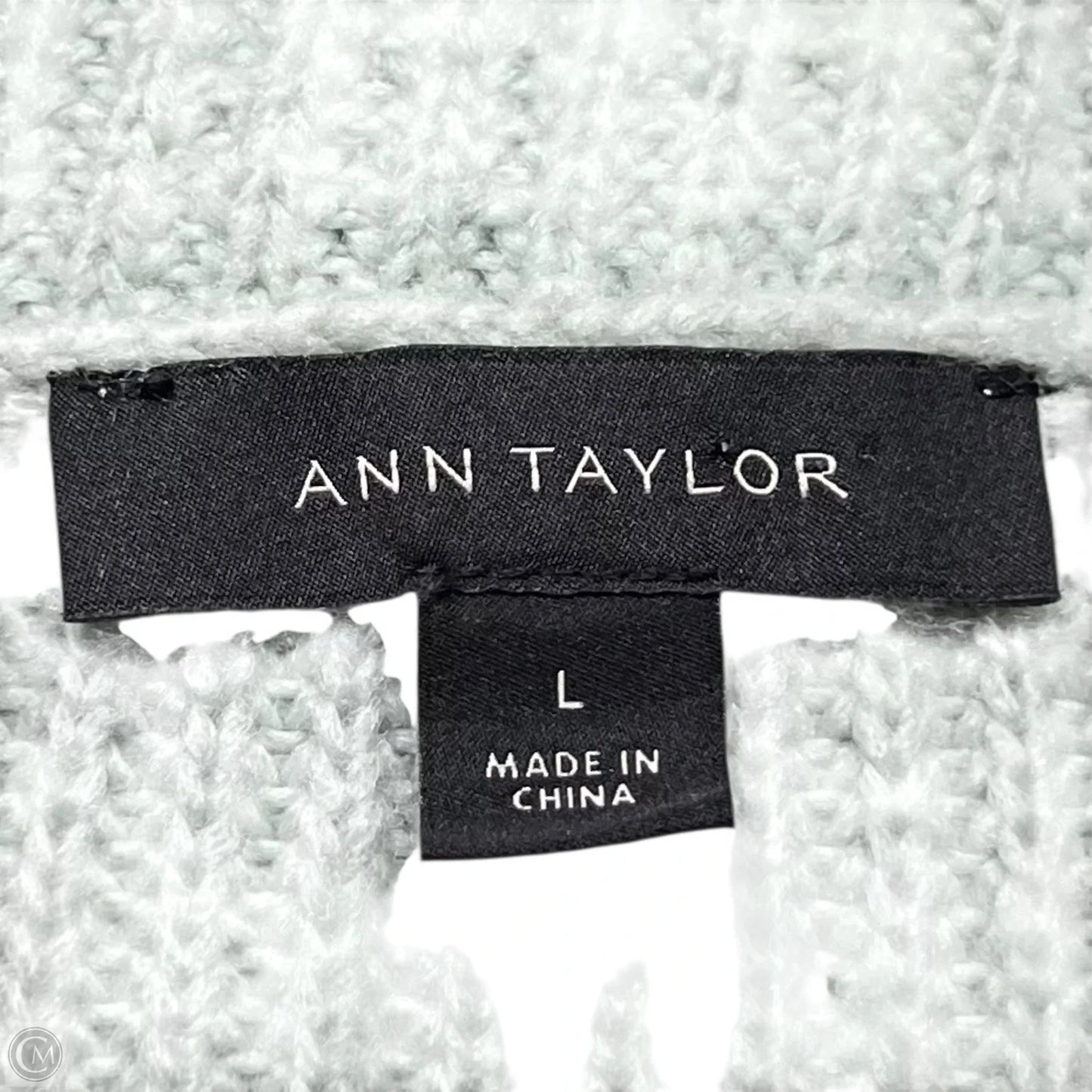 Sweater By Ann Taylor In Green & Yellow, Size: L