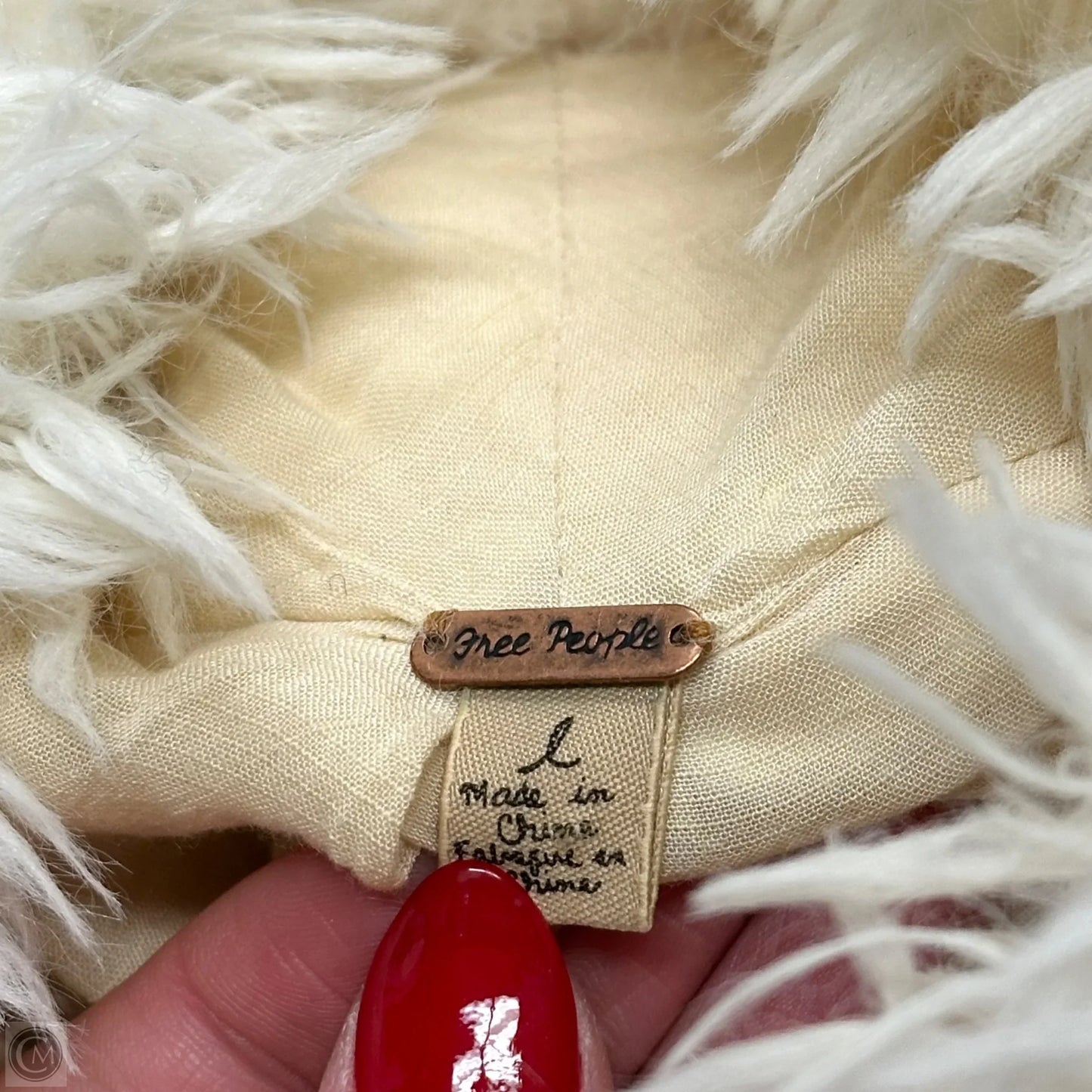 Coat Faux Fur & Sherpa By Free People In Cream, Size: L