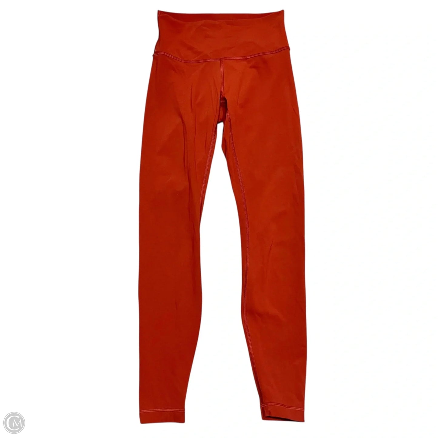 Athletic Leggings By Lululemon In Orange, Size: S