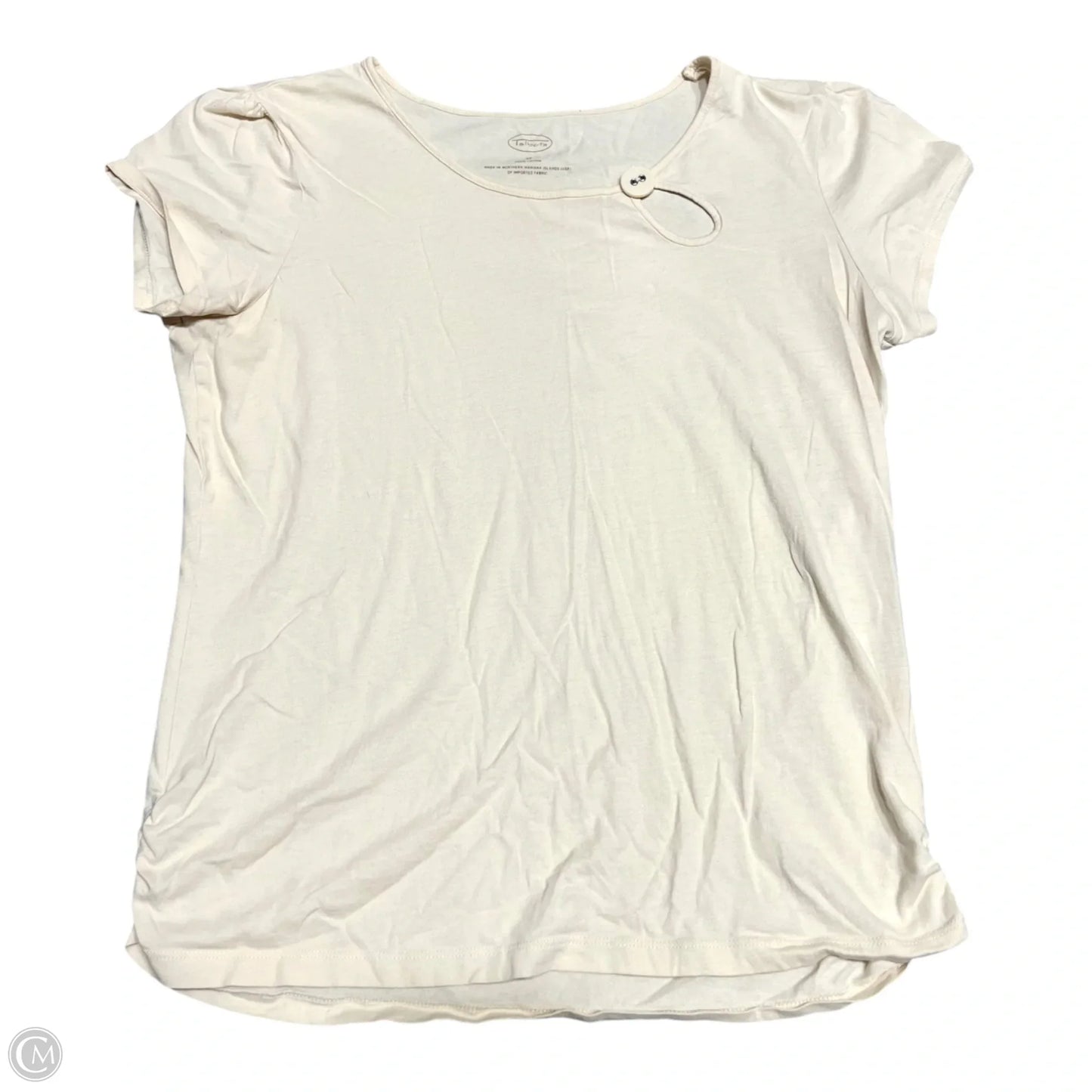 Top Short Sleeve By Talbots In Yellow, Size: M
