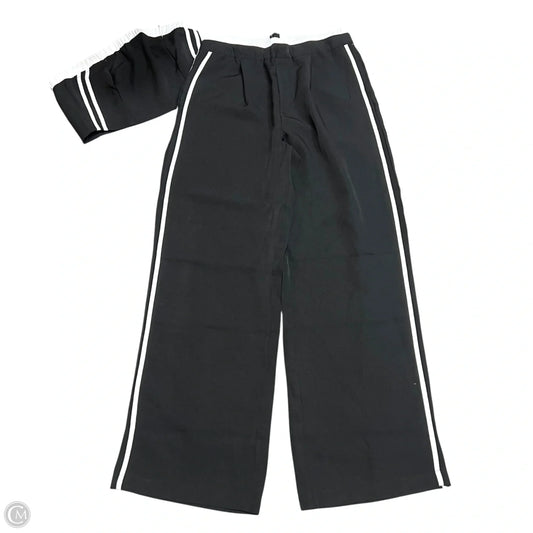 Pants Set 2pc By Julia In Black & White, Size: L