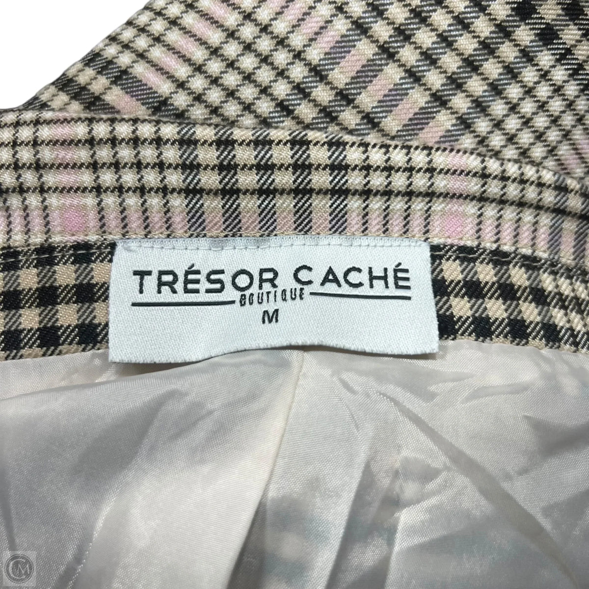 Blazer By Tresor Cache In Plaid Pattern, Size: M