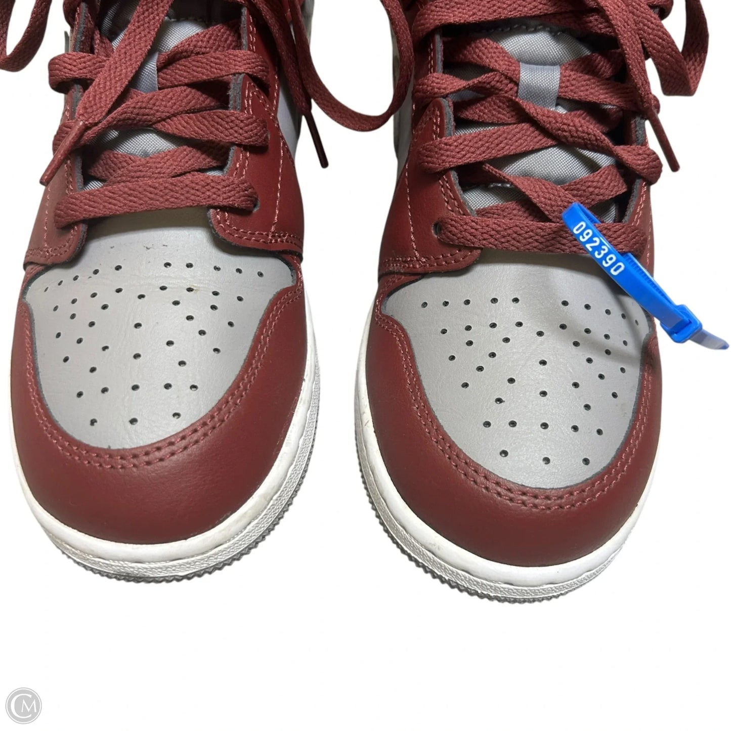 Shoes Luxury Designer By Jordan In Grey & Red, Size: 8