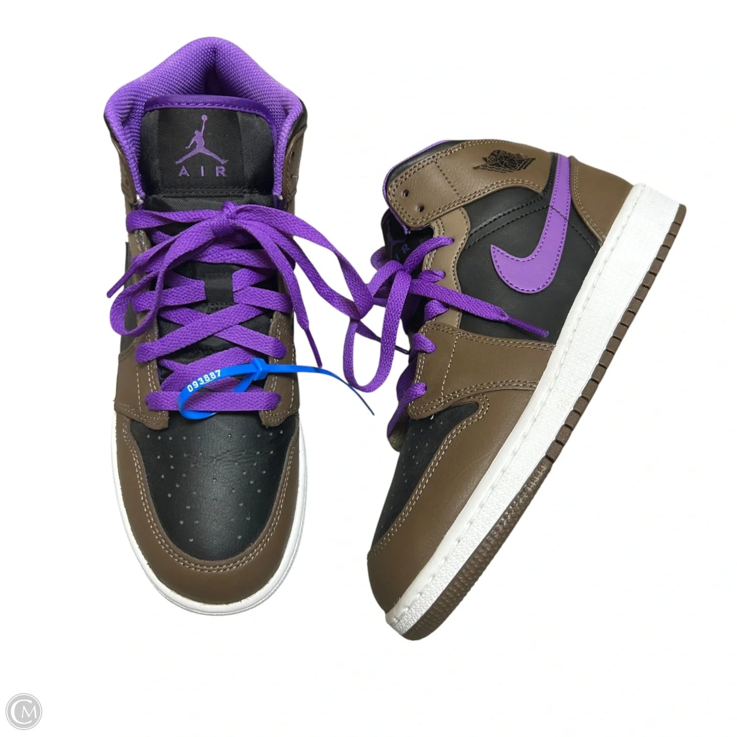 Shoes Luxury Designer By Jordan In Black & Purple, Size: 8.5