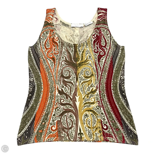 Top Sleeveless Designer By Neiman Marcus In Multi-colored, Size: M