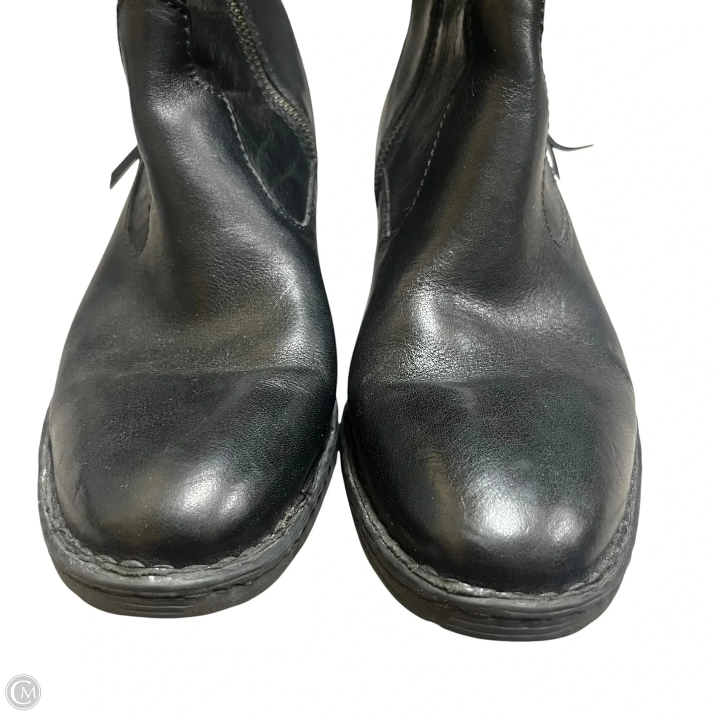 Boots Leather By Born In Black, Size: 8.5