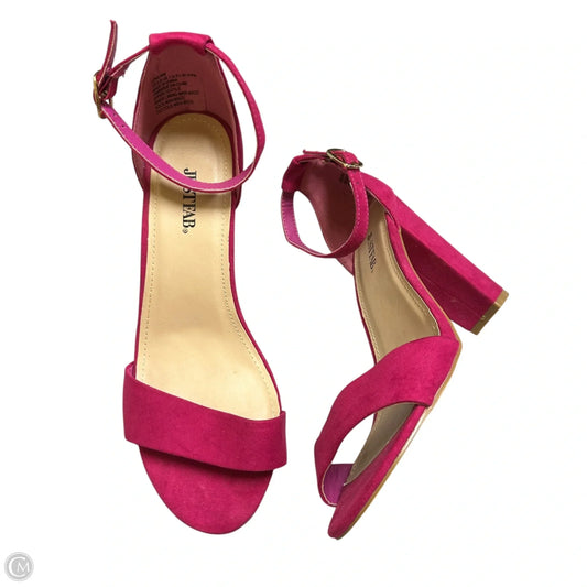Shoes Heels Block By Just Fab In Pink, Size: 9.5