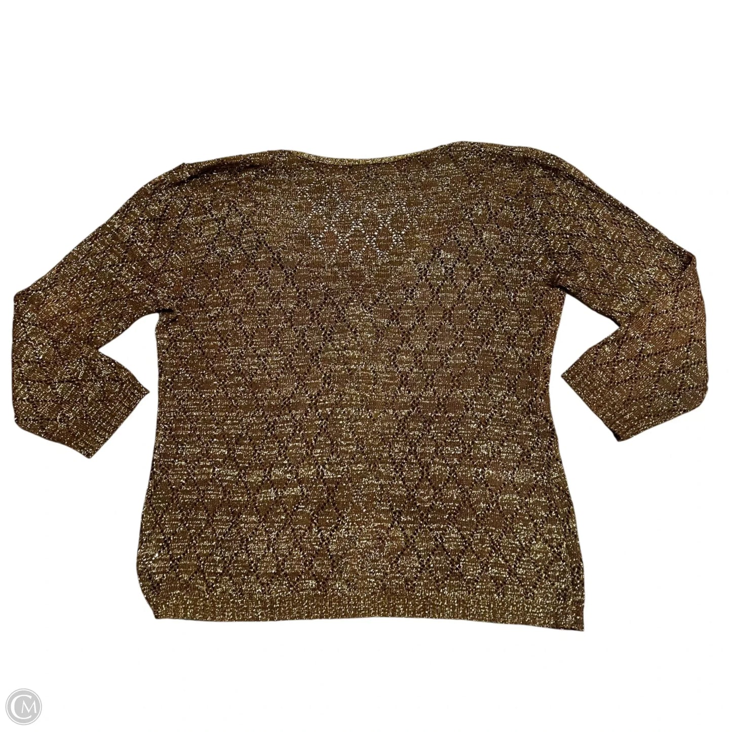 Cardigan By Jason Maxwell In Brown & Gold, Size: Xl