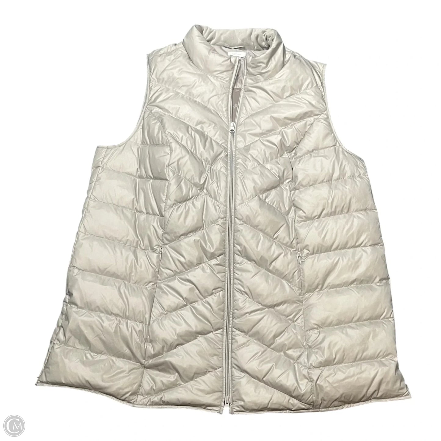 Vest Puffer & Quilted By J. Jill In Grey, Size: 2x