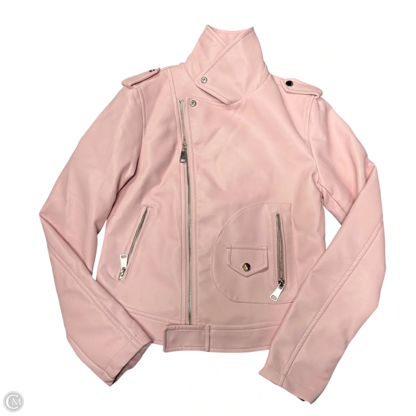 Jacket Moto By Akira In Pink, Size: Xs