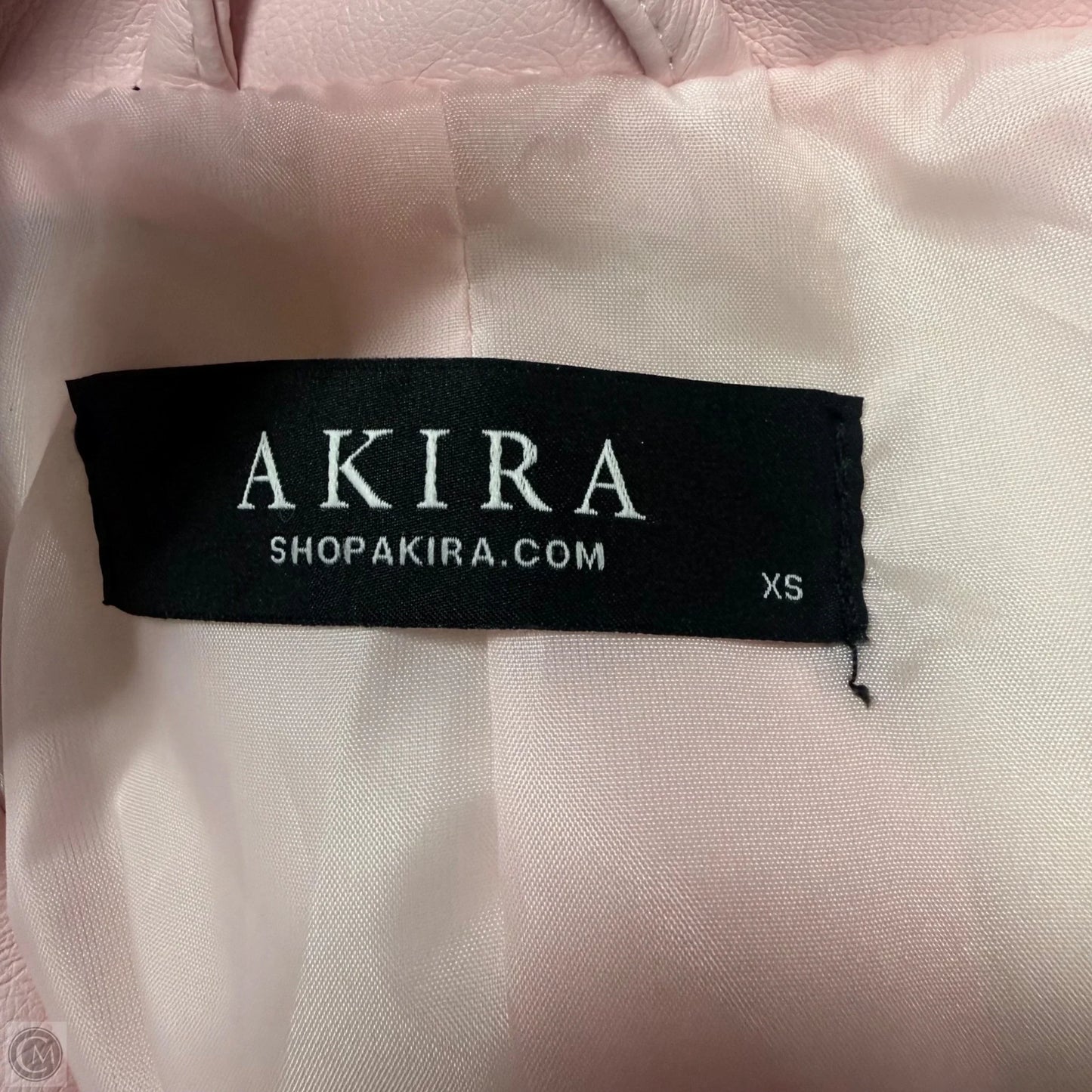 Jacket Moto By Akira In Pink, Size: Xs