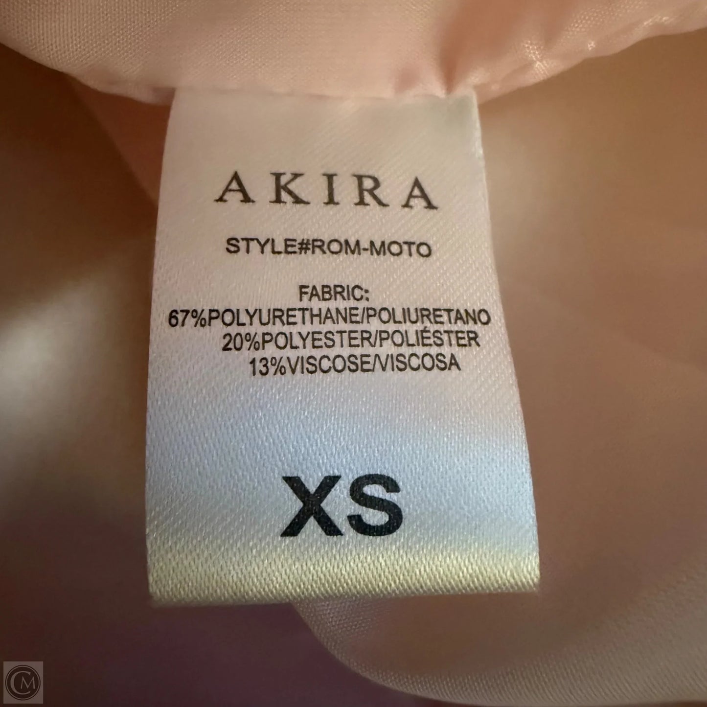 Jacket Moto By Akira In Pink, Size: Xs