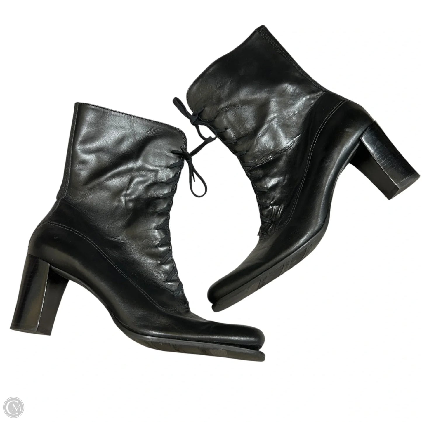 Boots Ankle Heels By Franco Sarto In Black, Size: 9