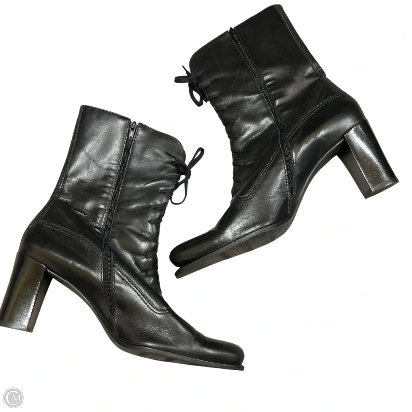 Boots Ankle Heels By Franco Sarto In Black, Size: 9