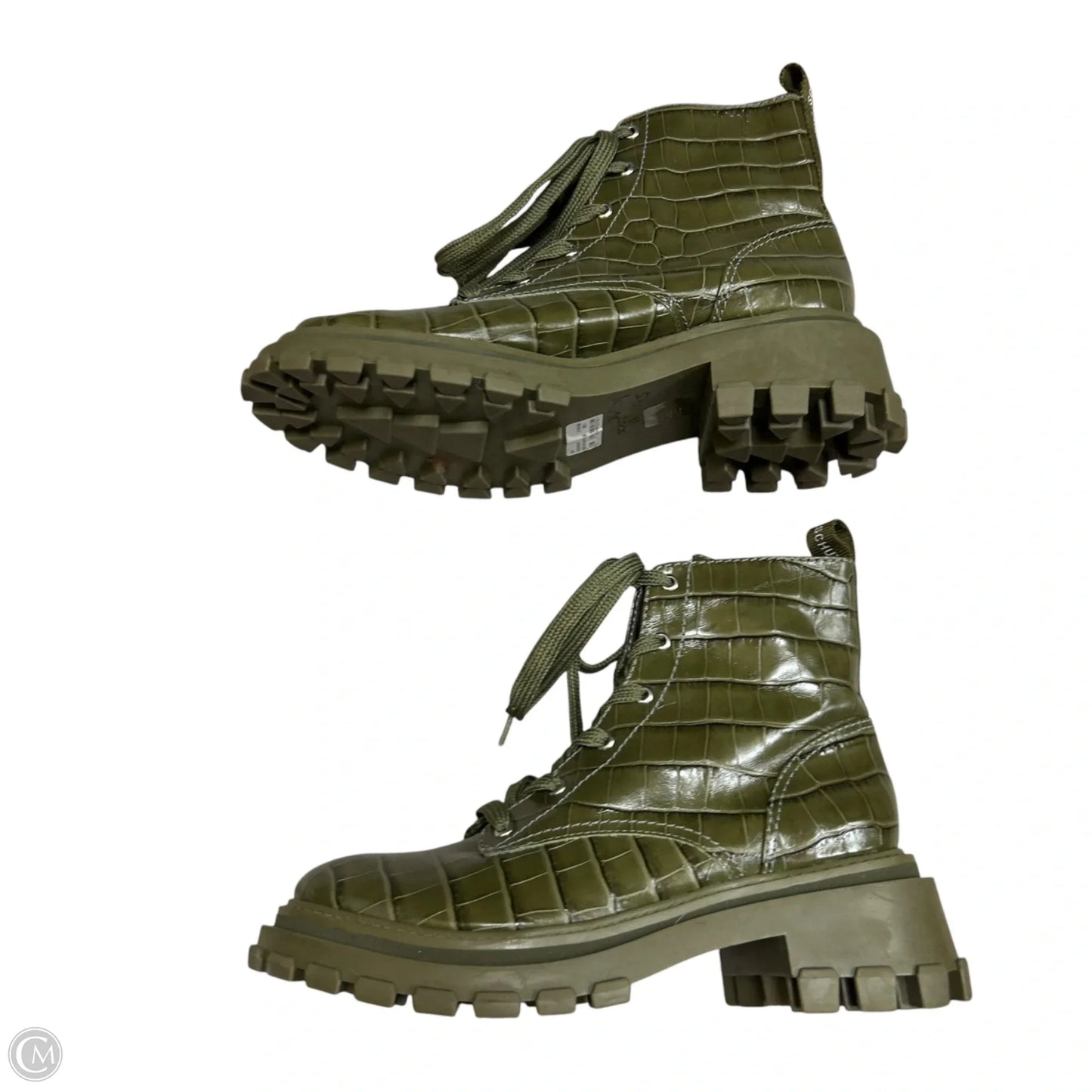 Boots Ankle Flats By Schutz In Green, Size: 9.5