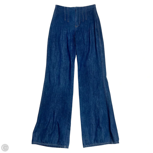 Jeans Flared By Ann Taylor In Blue Denim, Size: 4