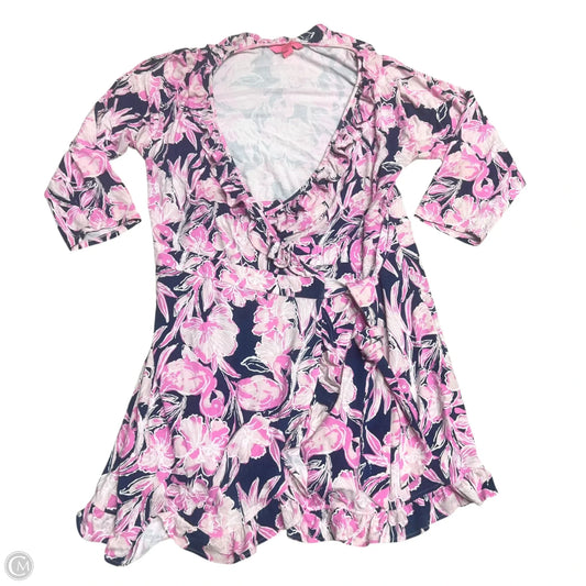 Dress Designer By Lilly Pulitzer In Blue & Pink, Size: Xl