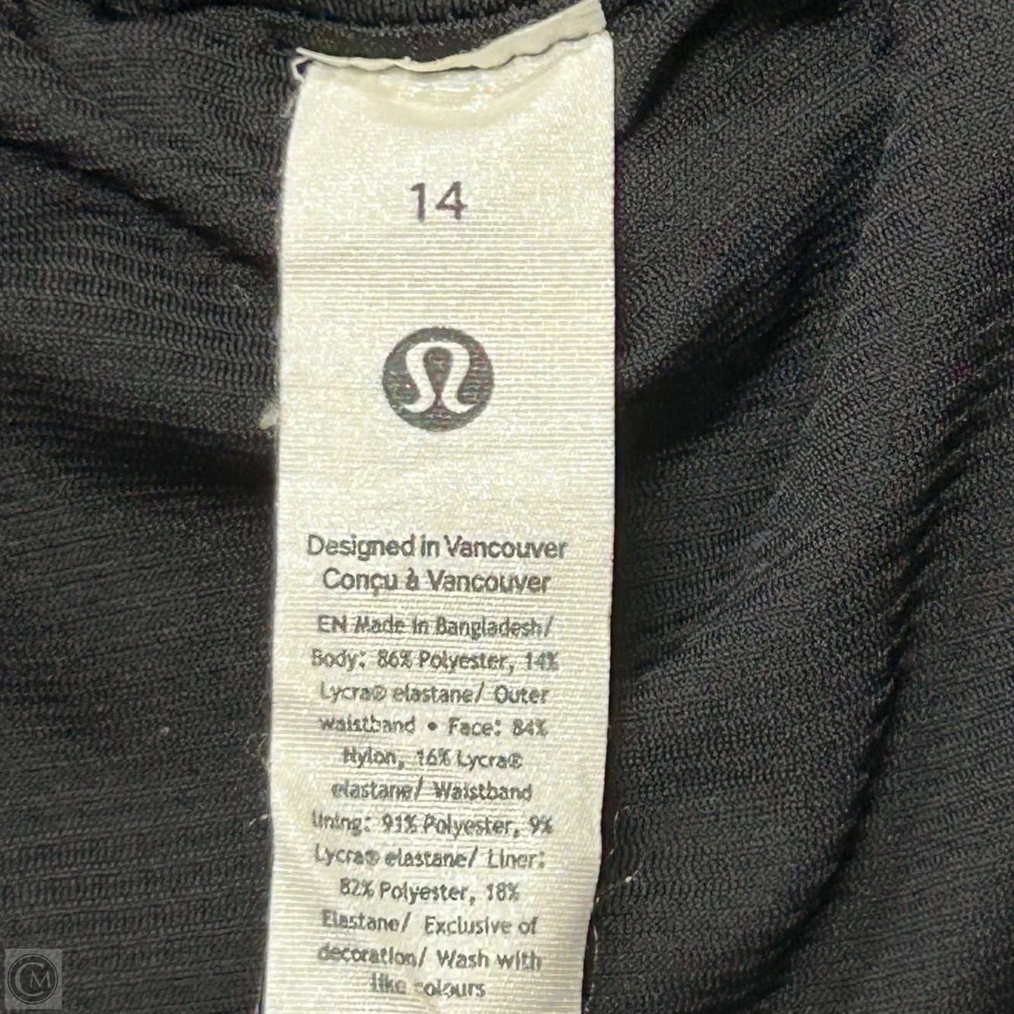 Athletic Shorts By Lululemon In Black, Size: 14