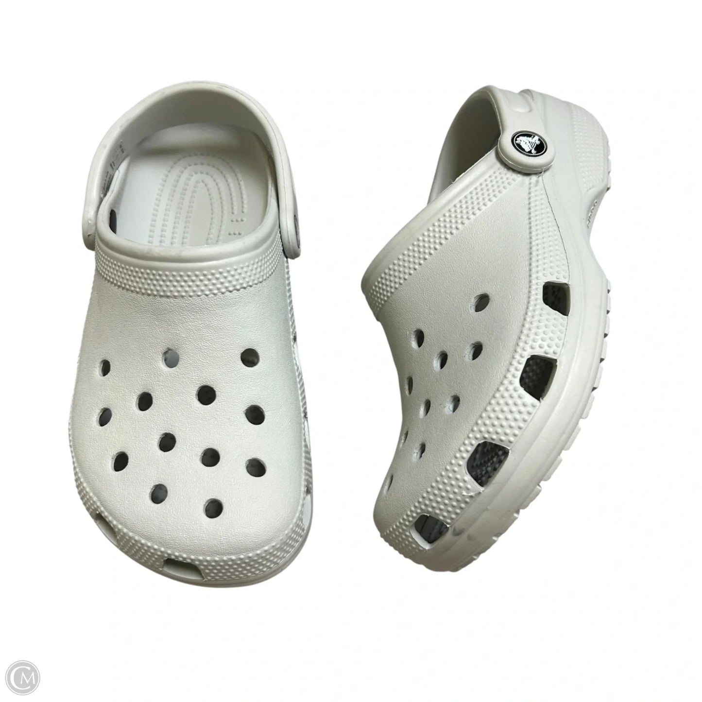 Shoes Flats By Crocs In Grey, Size: 7