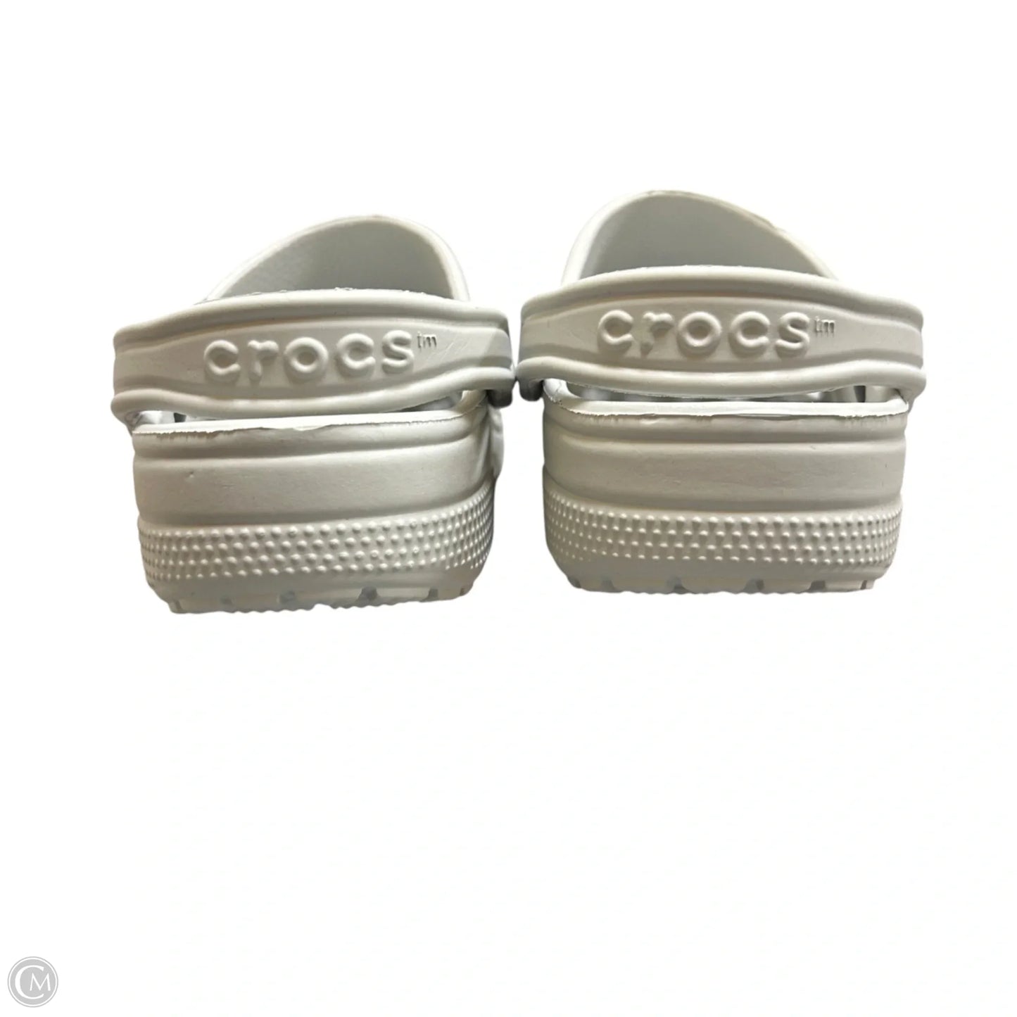 Shoes Flats By Crocs In Grey, Size: 7