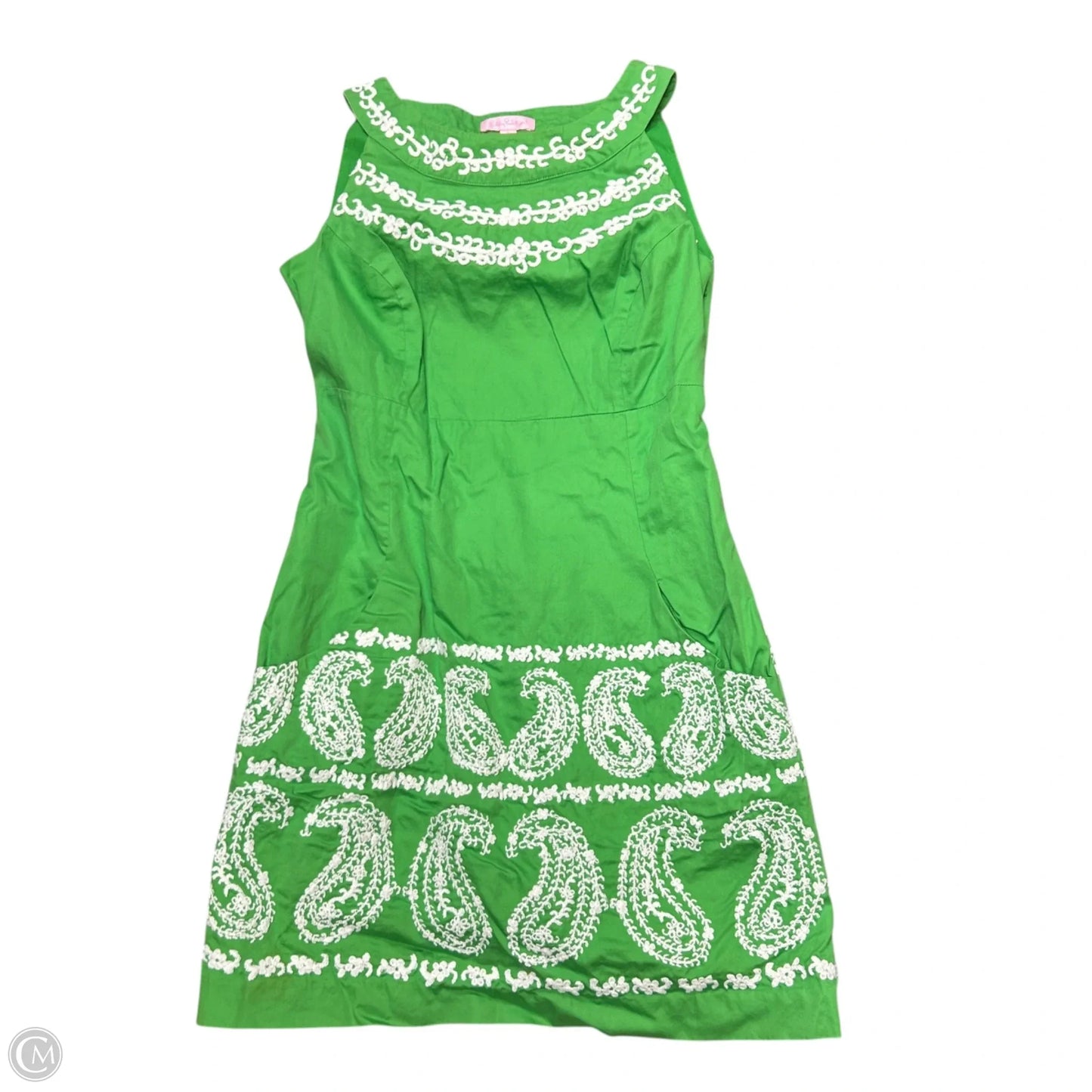 Dress Designer By Lilly Pulitzer In Green & White, Size: Xs
