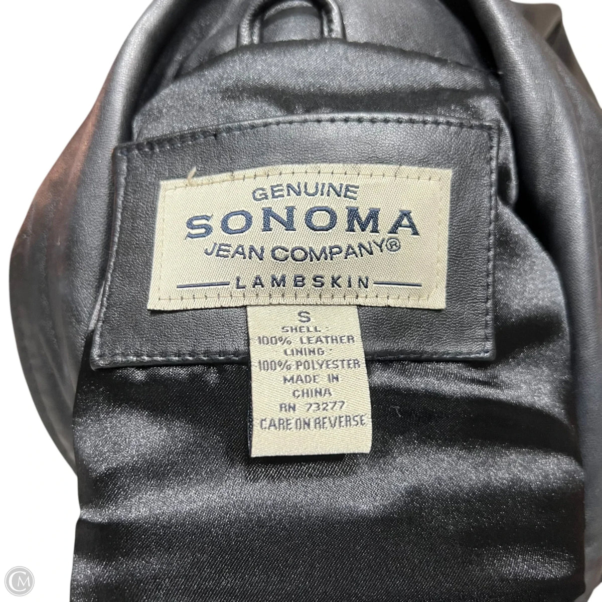 Jacket Leather By Sonoma In Black, Size: S