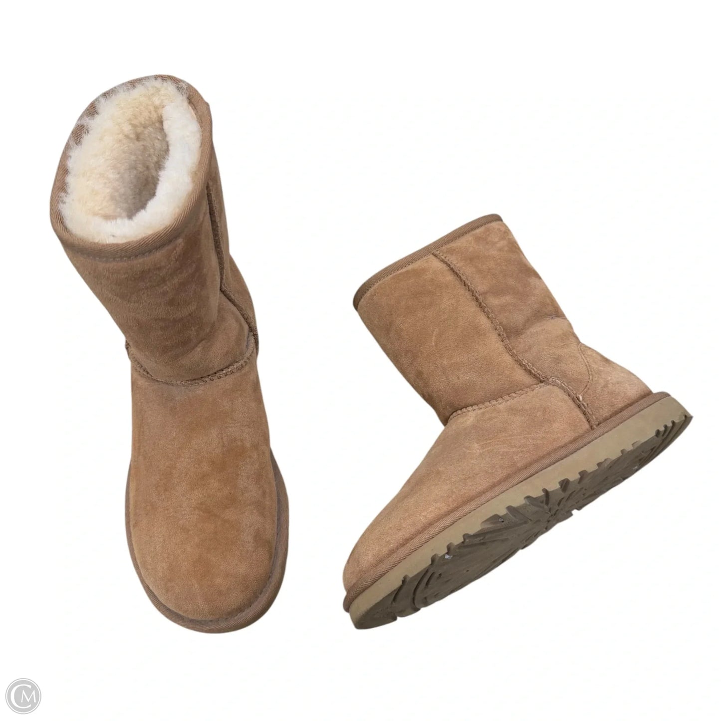 Boots Designer By Ugg In Brown, Size: 5