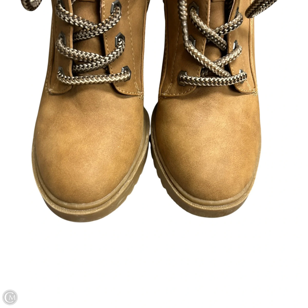 Boots Ankle Heels In Tan, Size: 8.5