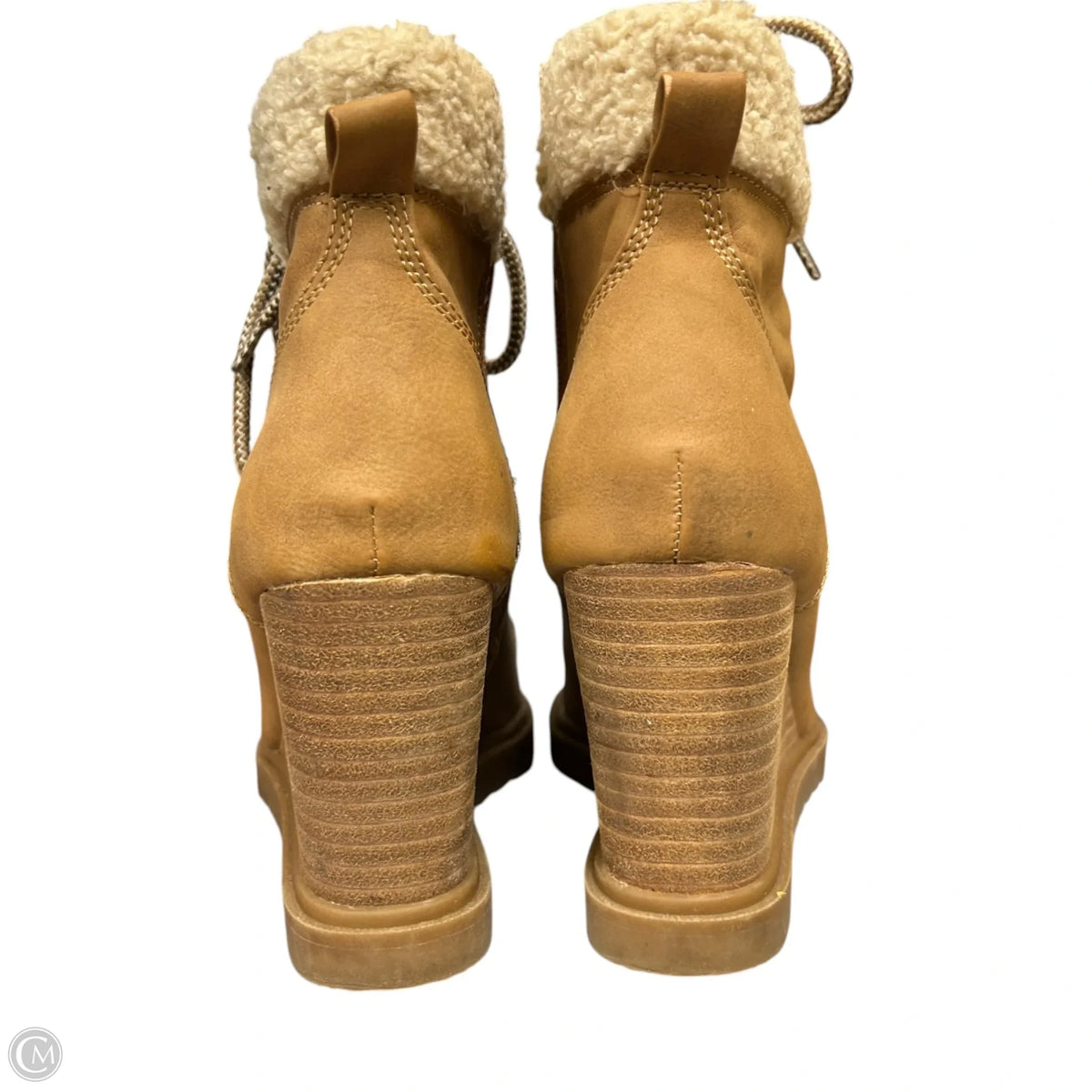 Boots Ankle Heels In Tan, Size: 8.5