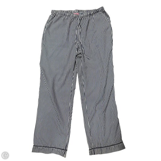 Pajama Pants By Isaac Mizrahi In Blue & White, Size: L
